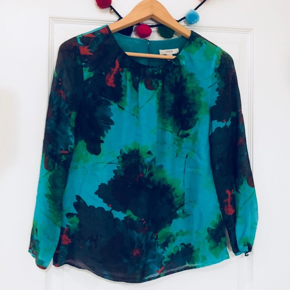 J. Crew Tops - J. Crew Lined Silk Chiffon Top in Hothouse Floral
